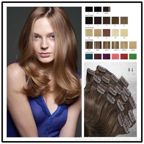 Remy Hair Extension, Remy Human Hair Clip in Hair Extension (dark color) , Human Hair Extension, Remy Hair
